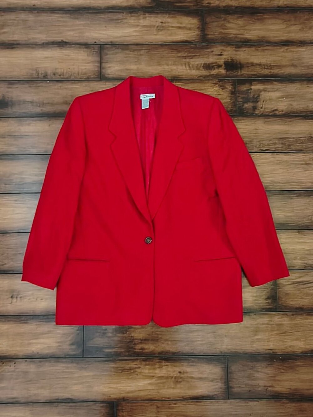 Vintage Talbots Red 100% Worsted Wool Blazer Jacket Made in USA